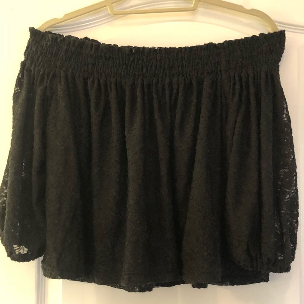 Anthropologie off the shoulder lace